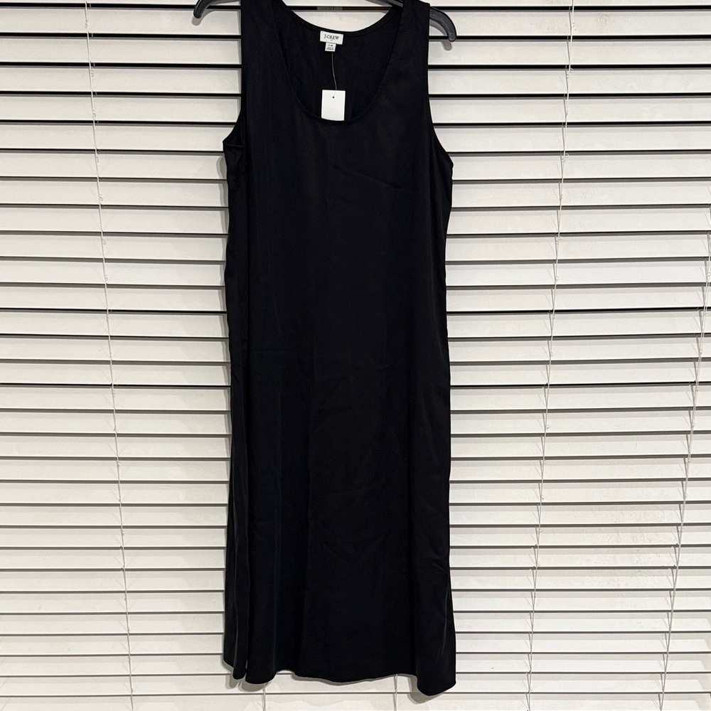 J. Crew Black Midi Dress